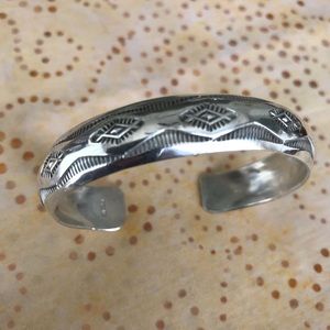 Sterling Silver Navajo Cuff Bracelet